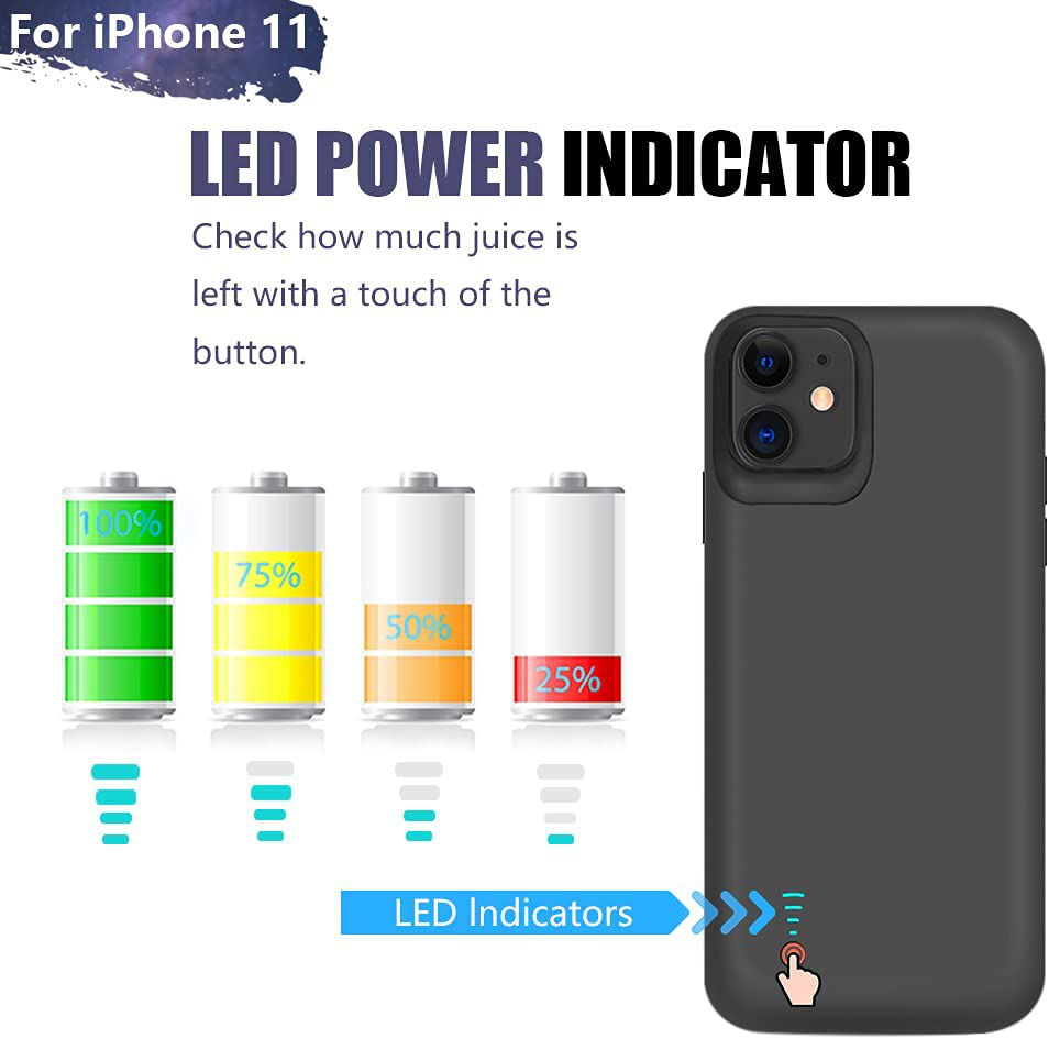 husa baterie pentru iPhone 11 12 13/13 Pro 6000mAh фото 3