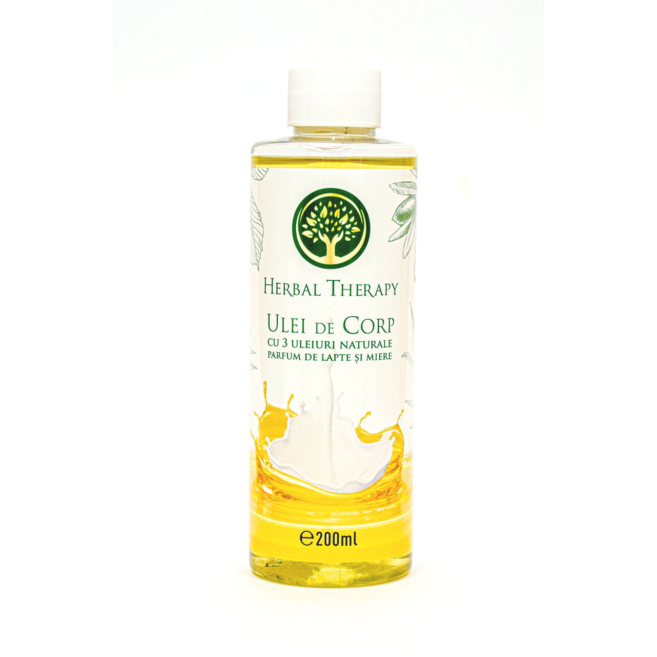 Ulei de Corp cu 3 Uleiuri Naturale, Parfum de Lapte și Miere, 200 ml foto 0