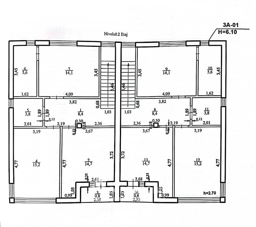 Duplex în 2 niveluri! Băcioi, str. Independenței, 230m2 + 4 ari! Variantă albă! foto 11