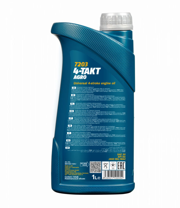 Ulei pentru generatoare! MANNOL 7203 4-Takt Agro SAE 30 1 L (масло для ...