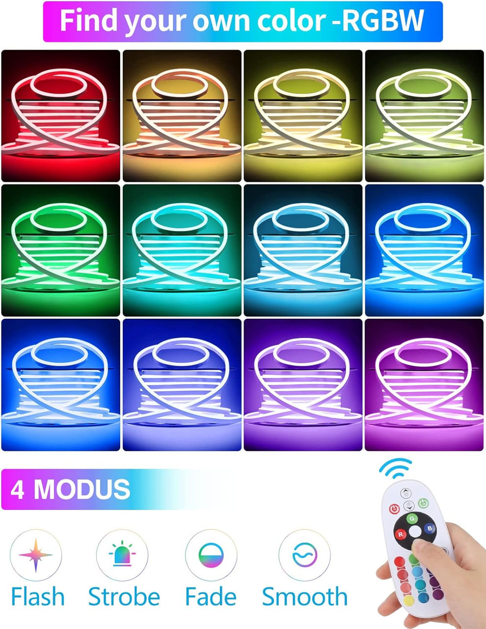 VDKK 5м  RGB светодиодная неоновая лента-AC100-240V foto 4