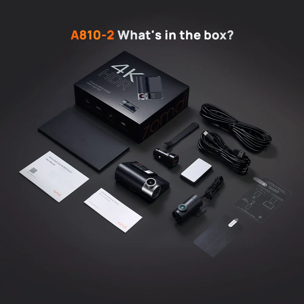 Xiaomi 70 mai A810 4K HDR dual cam + hardwire kit, tot original cu garantie! foto 1