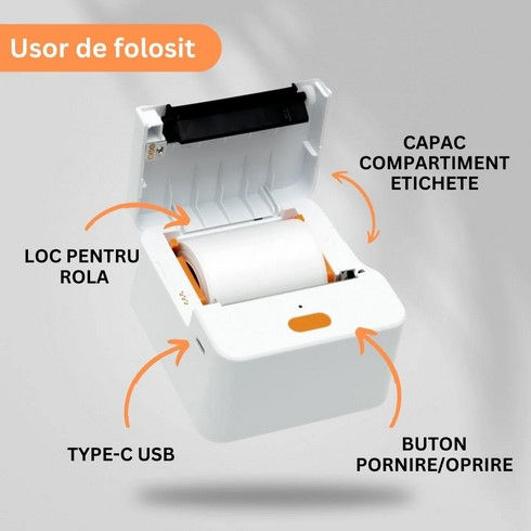 Mini Printer Bluetooth Portabil  / Mini Printer Bluetooth Portabil  foto 5