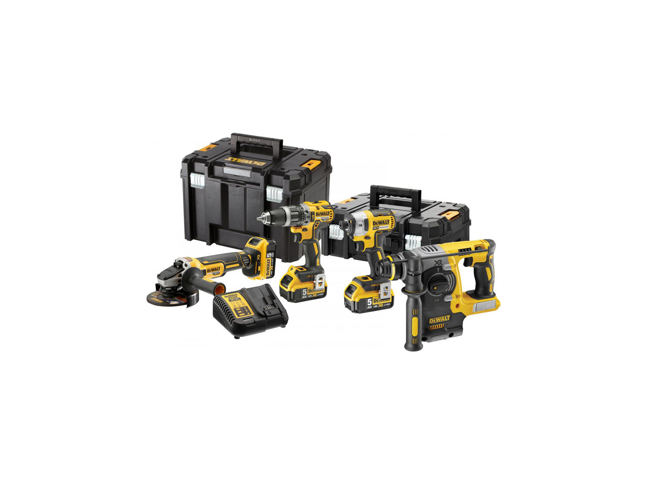 Set Scule Cu Acumulator Dewalt Dck422P3T (Dch273+Dcg405+Dcf887+Dcd796) foto 0