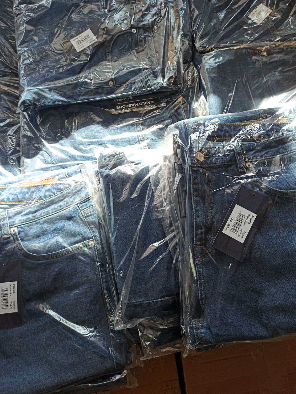 En-gros! Blugi bărbătești Carlo Mascone | 815 perechi | Regular Fit | Dark Blue & Blue foto 7