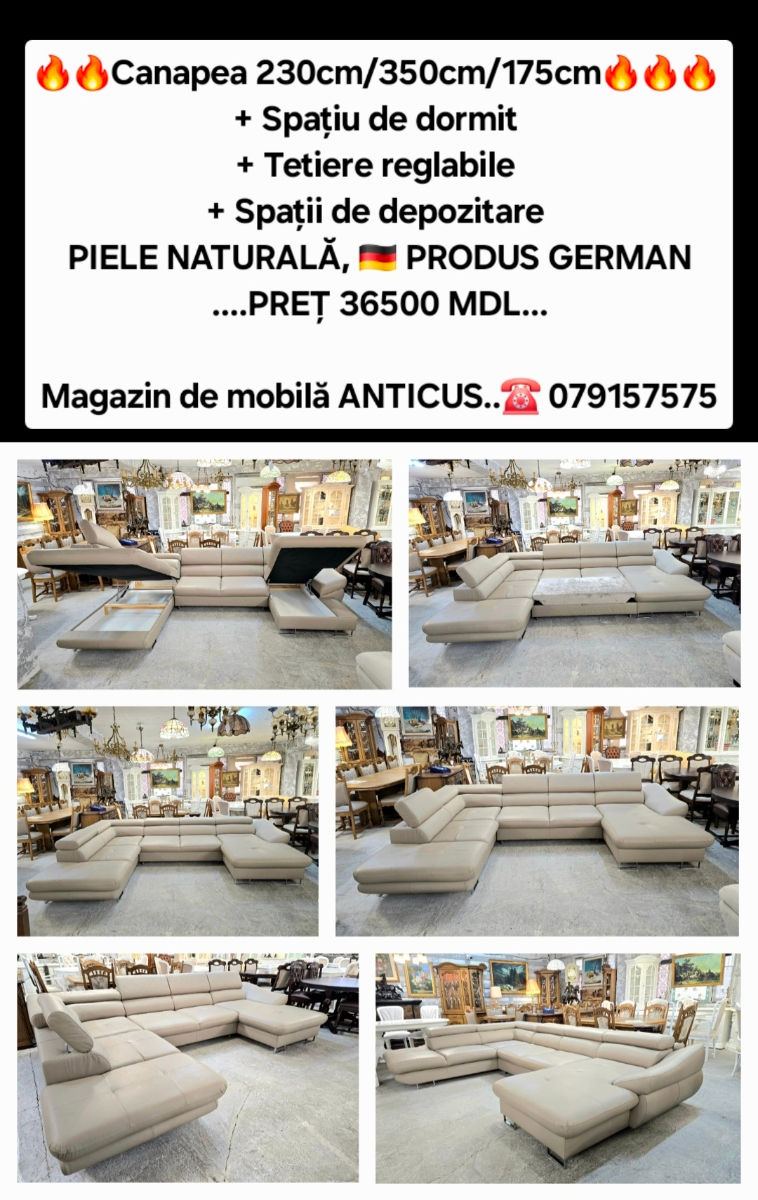 Mobila moale - piele naturală, importate Germania. Мягкая мебель - натуральная кожа.Германия foto 13