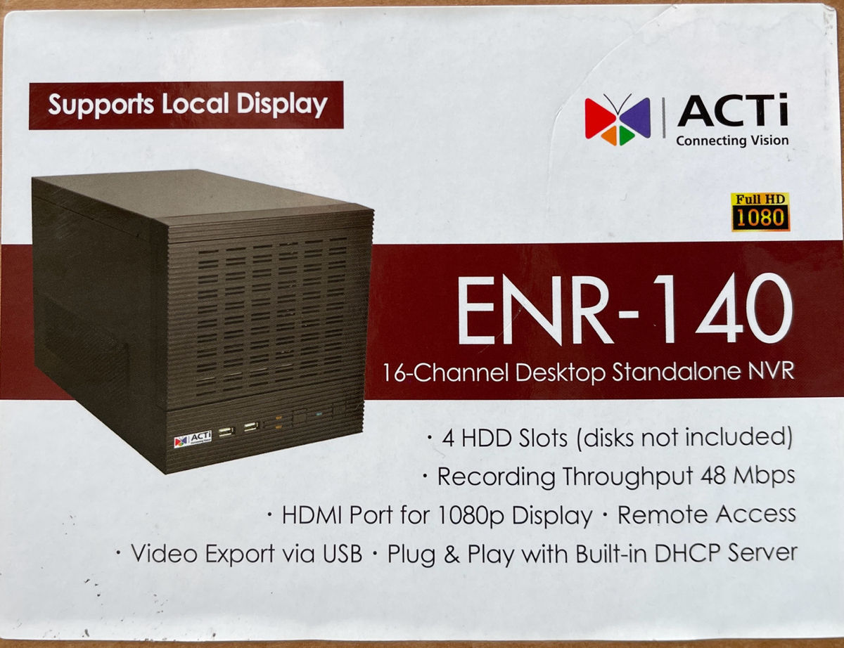 ACTi ENR-140 - 16-Channel Desktop Standalone NVR foto 0