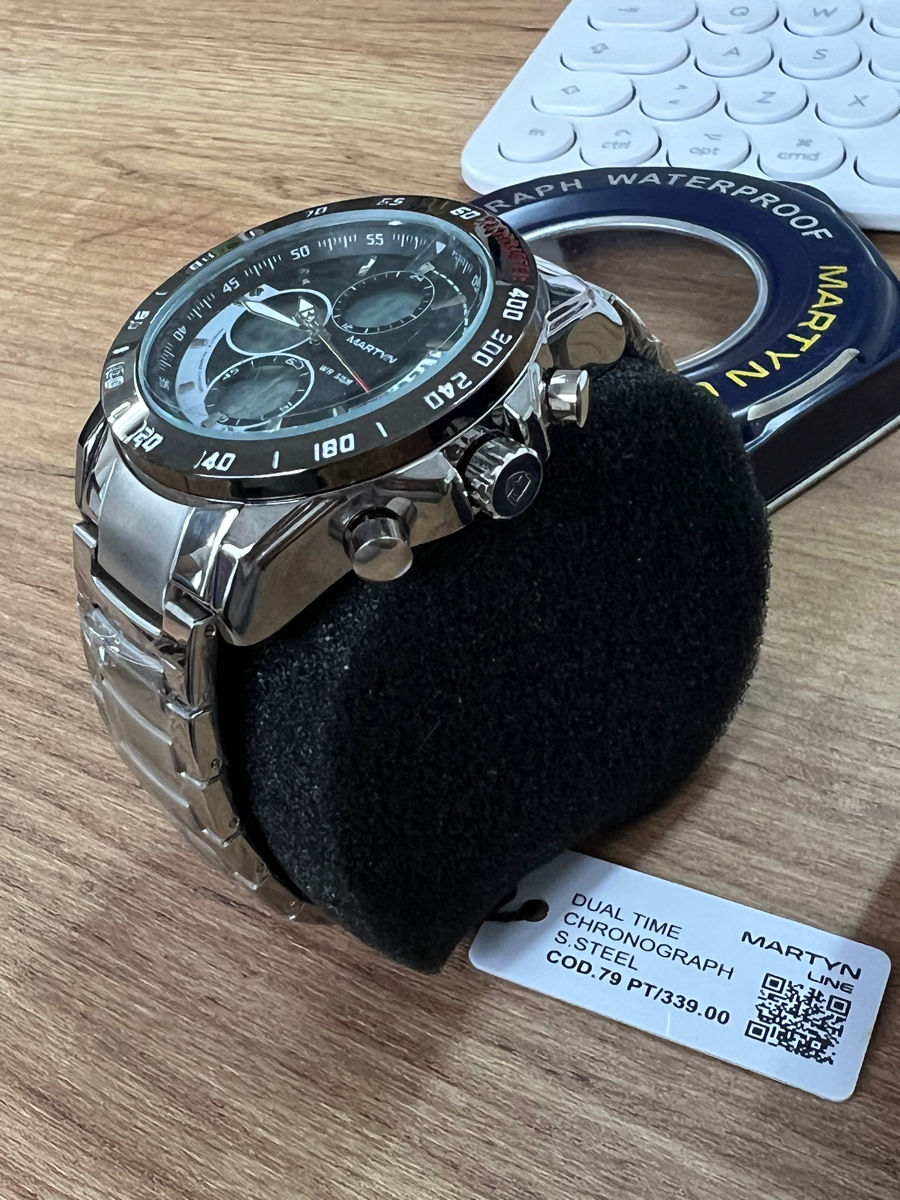 martyn line dual time chronograph s.steel cod.79 pt/339.00 фото 3