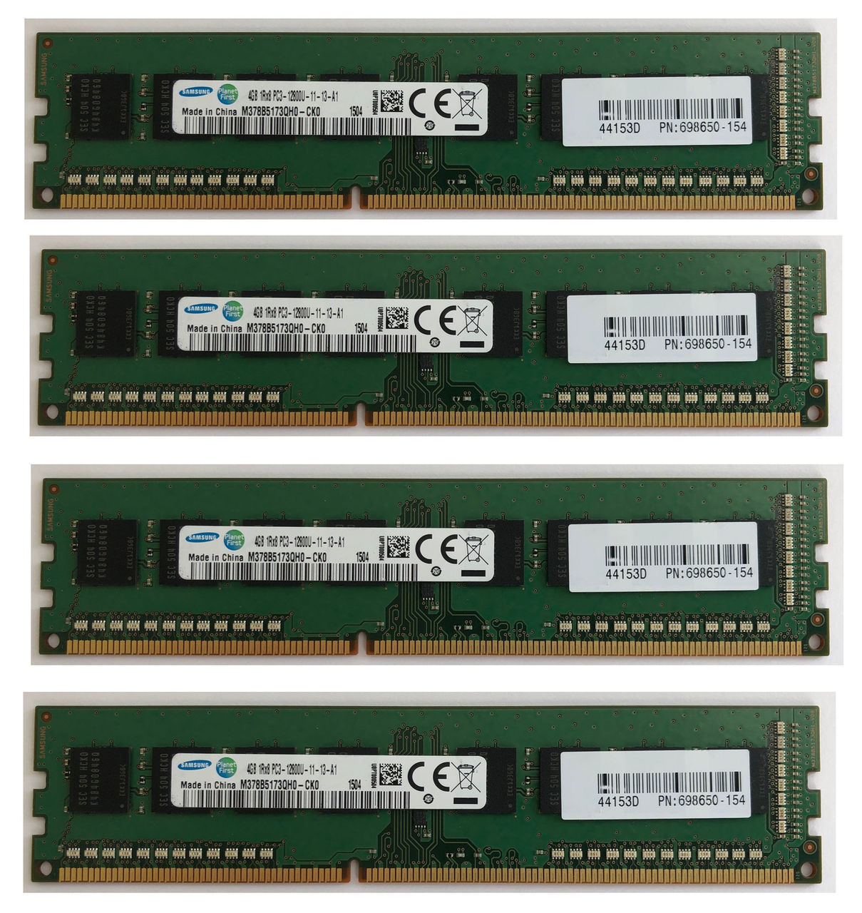 4X4GB=16 GB Module DDR3 1600MHz//1333MHZ Samsung M378B5173EB0-CK0