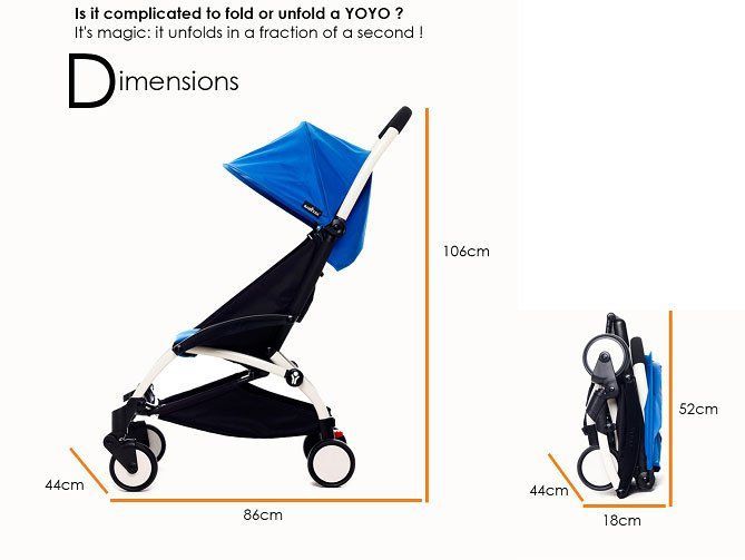 yoyo travel pram dimensions