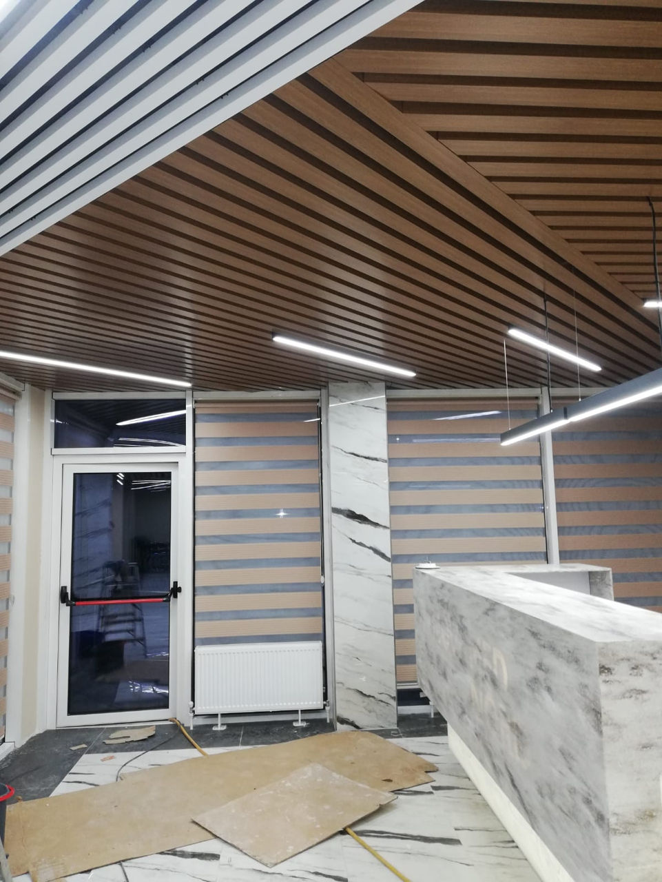 Corpuri de iluminat interior led liniare în Chișinău, panlight, lampa LED suspendata office foto 6