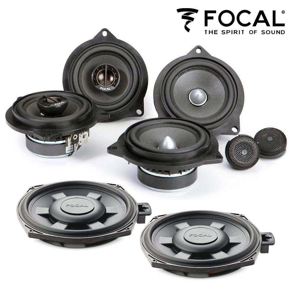 Готовые комплекты автозвука. Автомобильная акустика Focal BMW g30. Акустика для Тойота 3 компонентная. Мидбассовая акустика БМВ. Focal for BMW f25.