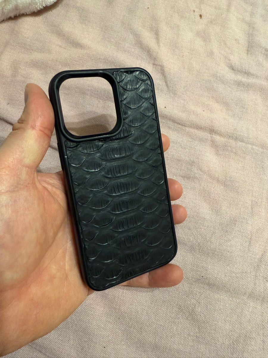 Husa piele naturala iphone 13 pro foto 4