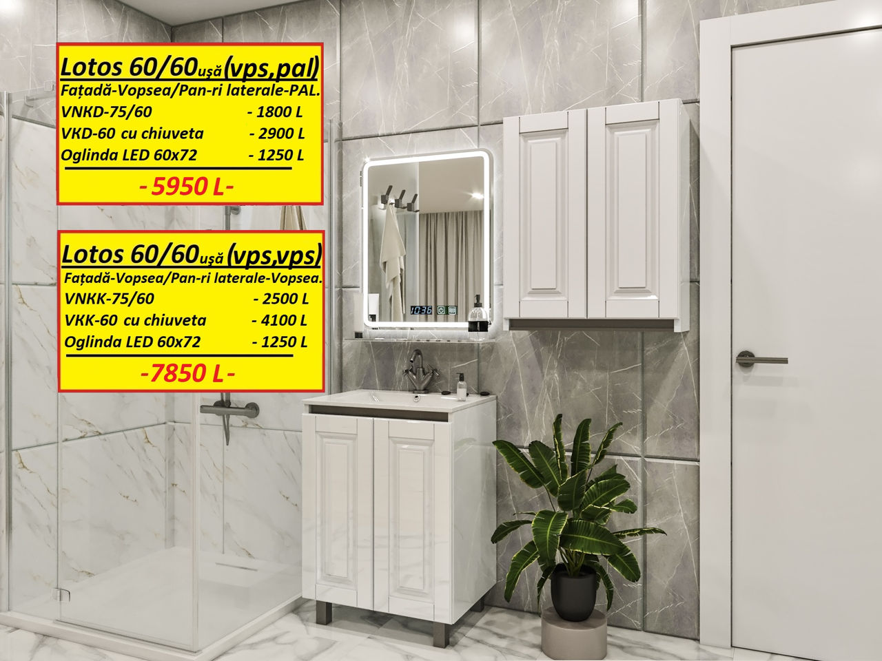 Мебель в ванную МДФ глянец/мат.Фабрика. Mobilier baie MDF lucios/mat (high gloss).De la producator. foto 7