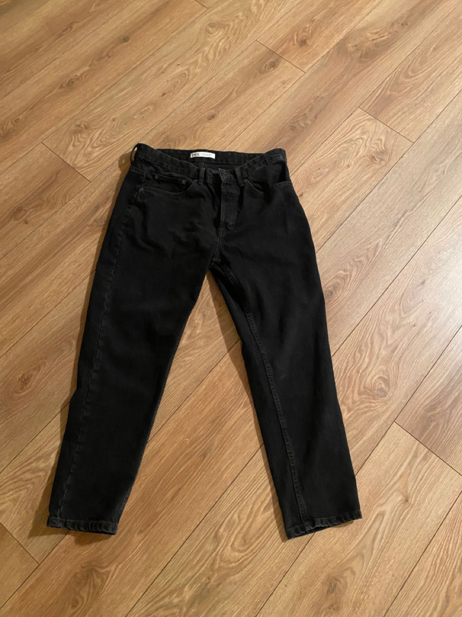 Jeans Slim Noir Zara - Taille 38, Délavé, Neuf Sans étiquettes