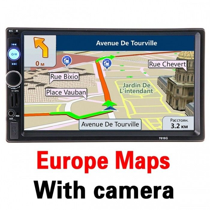 Автомагнитола 2din 7010g 7-дюймовый gps карты европы + sd card 8gb подарок. кредит! foto 1
