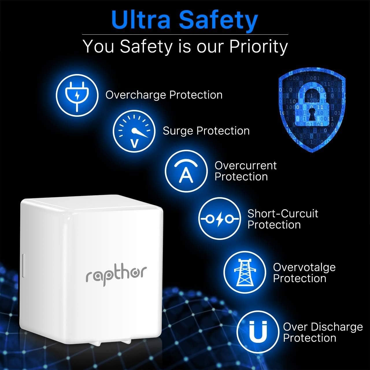 Baterie reîncărcabilă Rapthor 2560mAh Arlo compatibilă cu acumulatorul de schimb Arlo Pro/Pro 2 7,4V foto 3