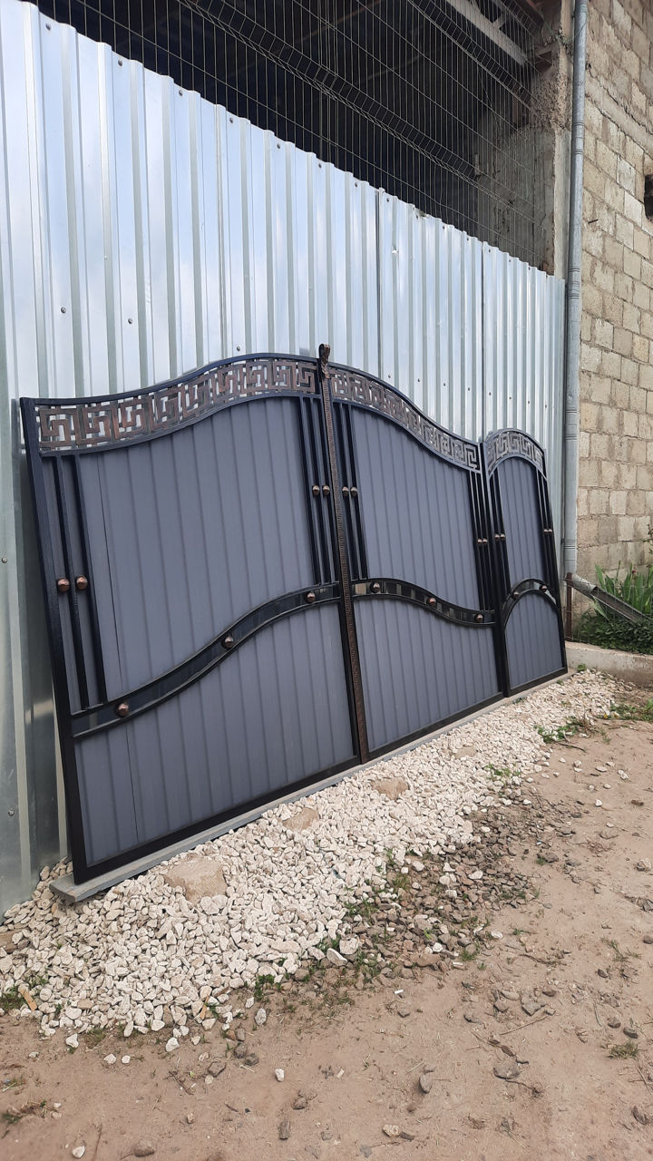 Porti , garduri, balustrade, copertine, porti din metal, porti cu profnastil, la comanda foto 2