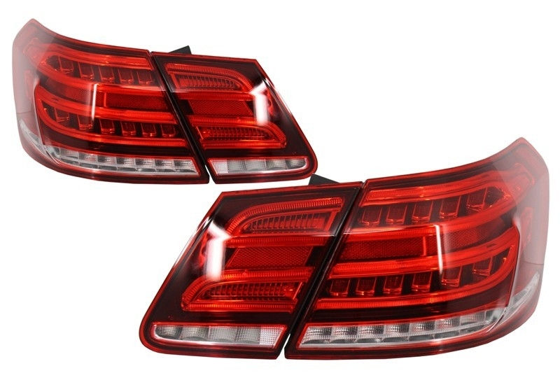 Stopuri LED compatibil cu Mercedes E-Class W212 (2009-2013) Facelift Design Rosu Clar foto 0