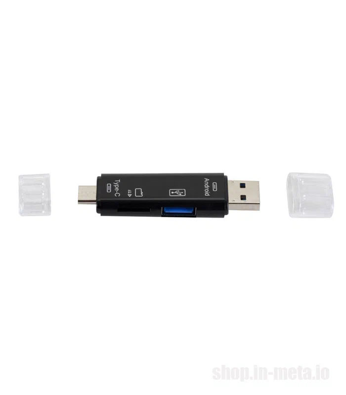 Card Reader 5 in 1 USB 3.0 USB-C, USB, Micro USB, SD, TF Memory Card Reader OTG Adapter. OTG Адаптер фото 1