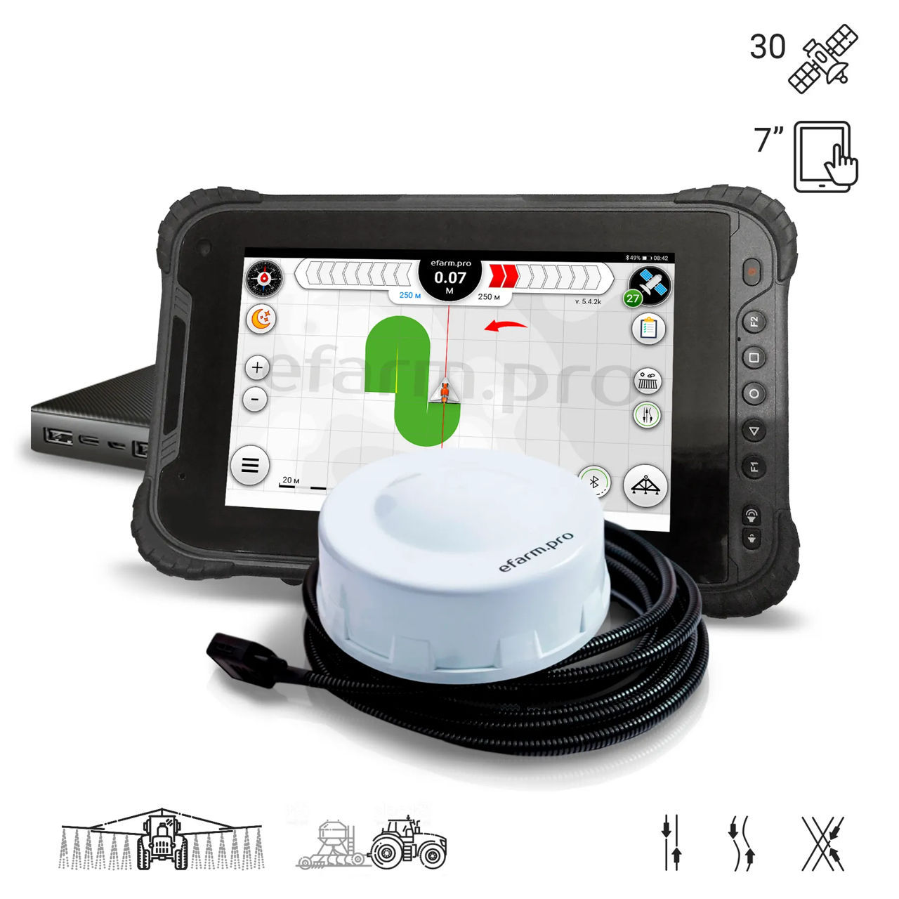 Агронавигатор efarm.pro - (gps навигатор для трактора) Navigator agricol efarm.pro foto 0