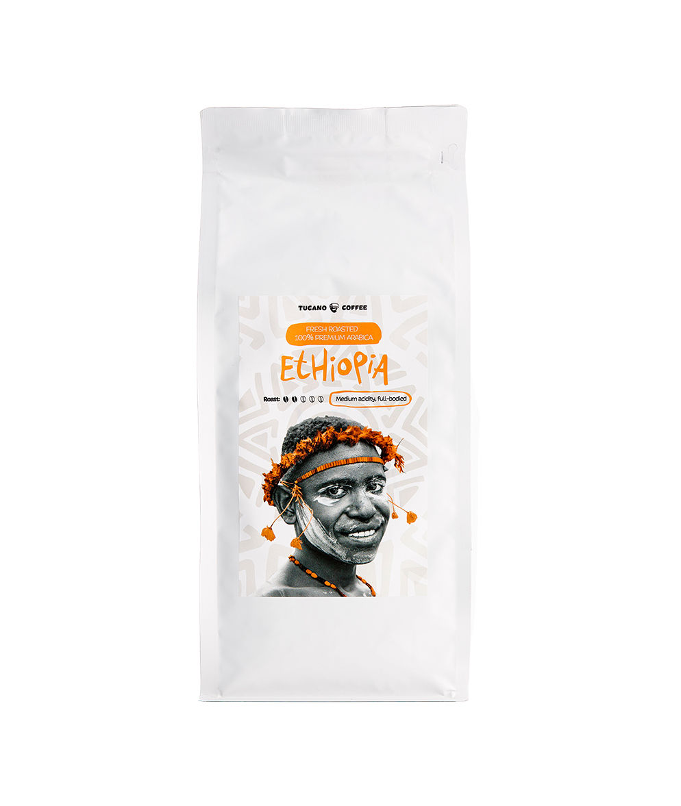 Tucano Cafea Boabe Ethiopia Proaspăt Prăjită 1 kg Livrare Moldova foto 0