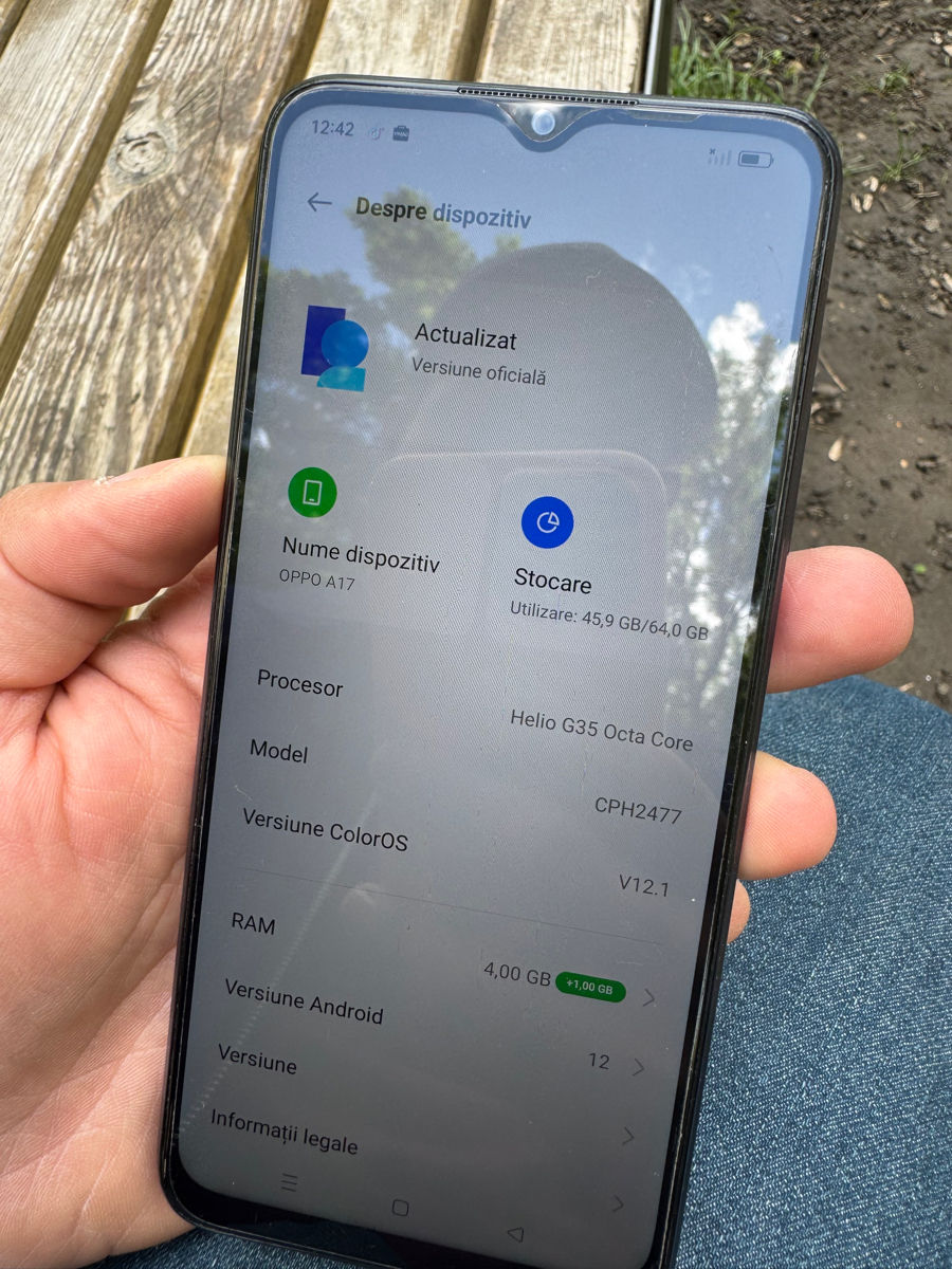 Vând telefon mobil OPPO A17 4 RAM 64GB memorie (CPH2477) фото 3