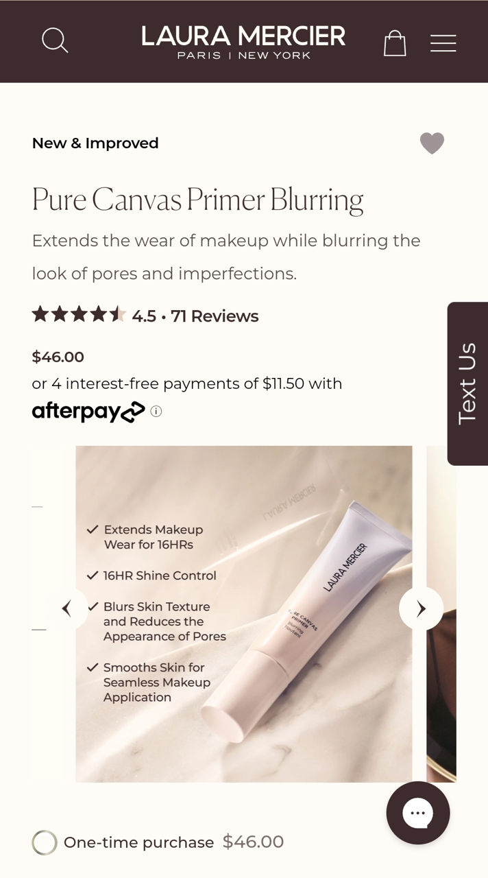 База под макияж Laura Mercier Pure Canvas Primer. Blurring. Оригинал. foto 3