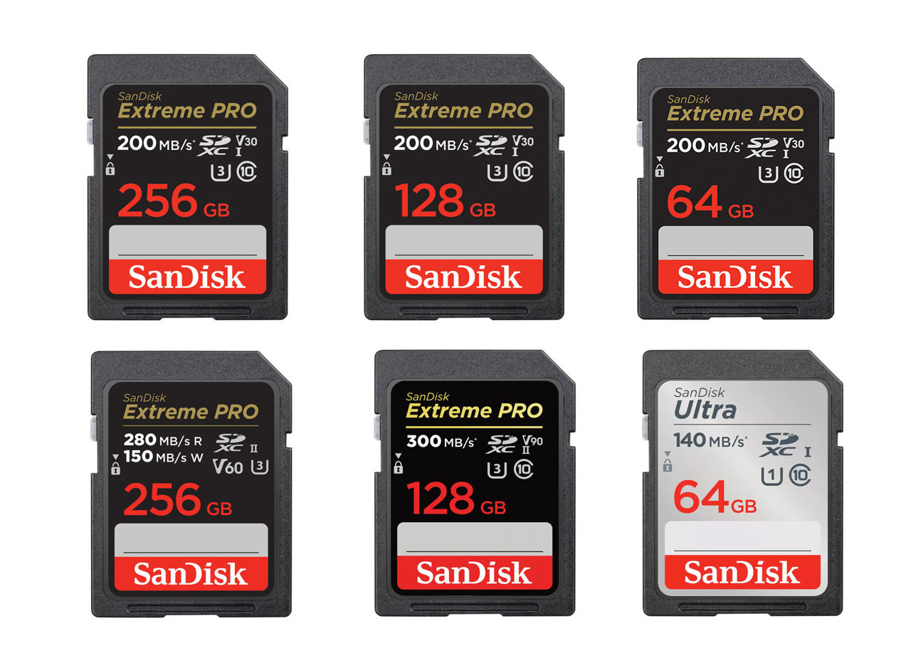 Sandisk Lexar 64 / 128 / 256 GB SDXC