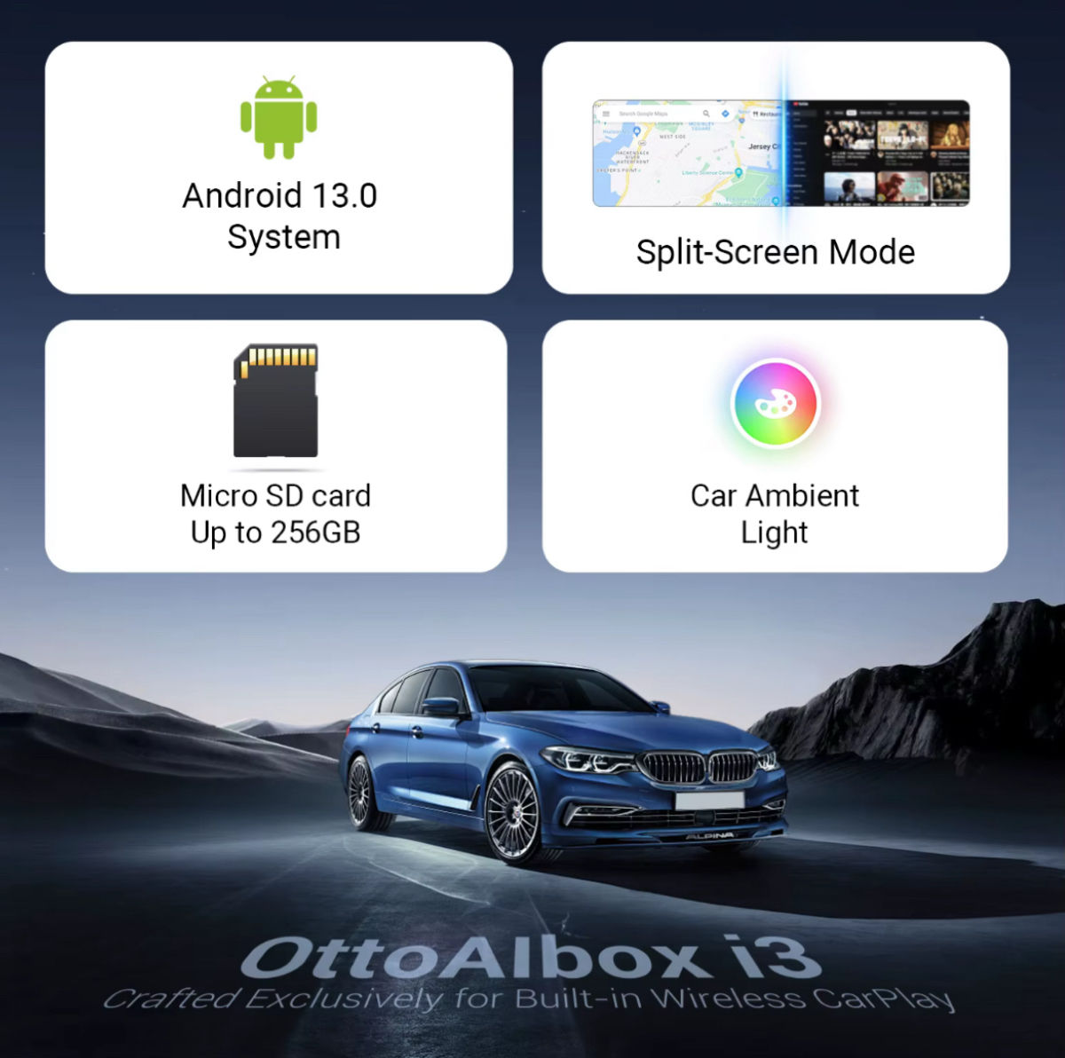 G30, BMW -Ottocast i3,Ai ТВ-бокс для BMW,iDrive , Car Play , Android Auto фото 3