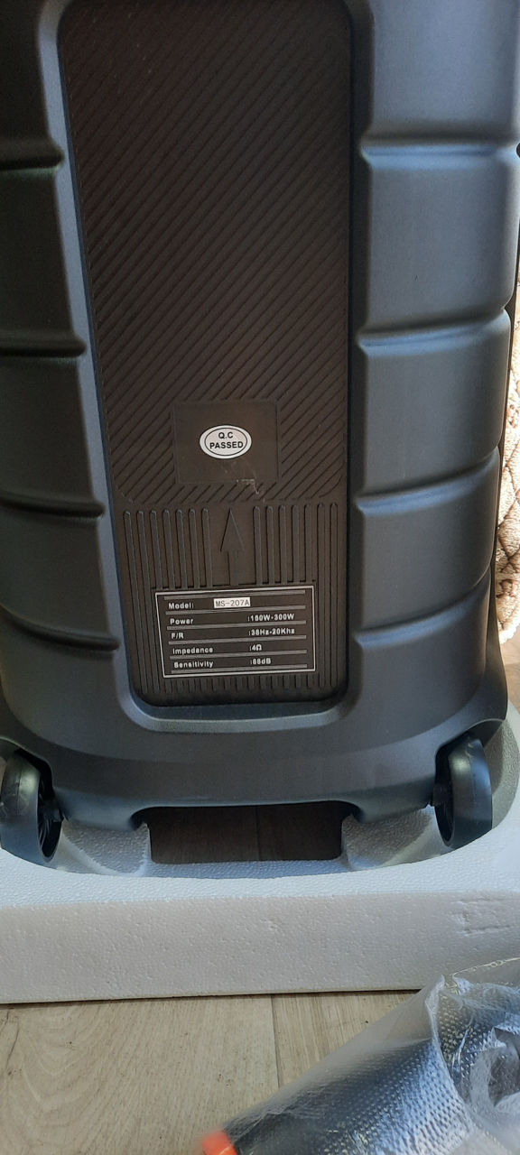 Boxa portativa cu 2 microfoane 300w  foto 2