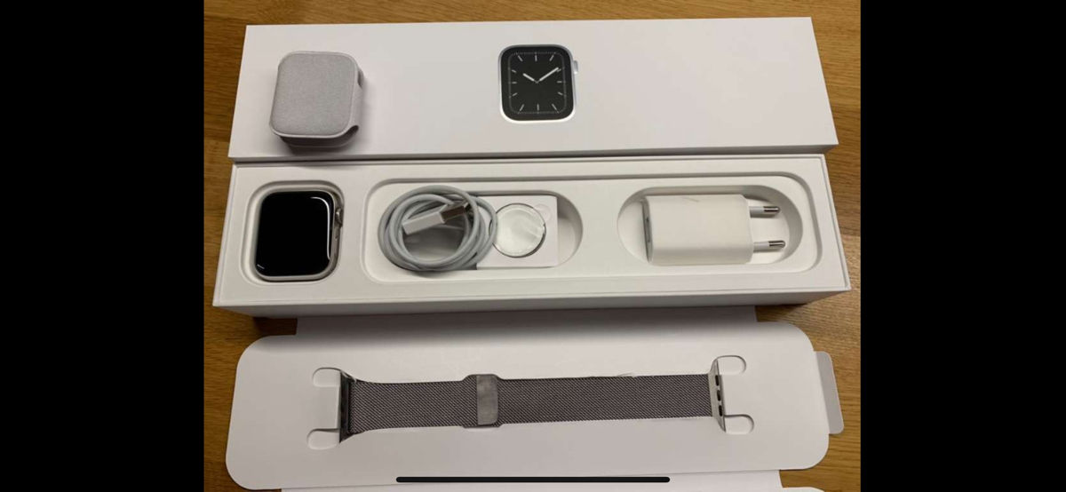 Apple watch series 5 44mm stainless steel  фото 0