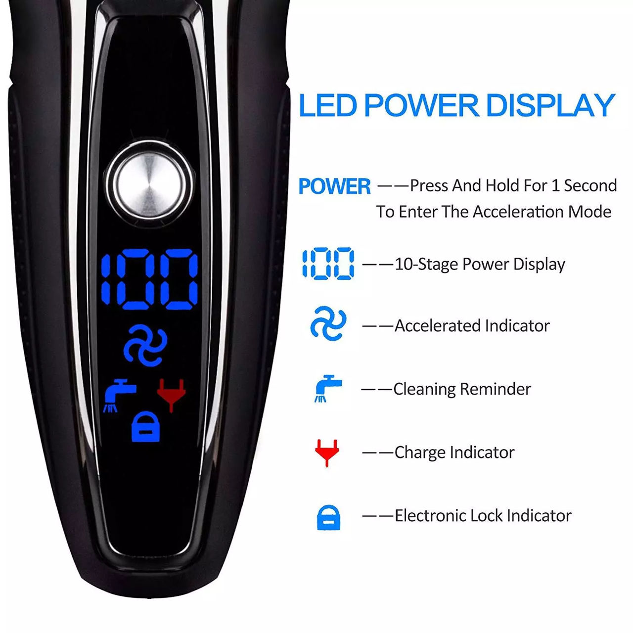 Мужская электрическая бритва Surker RSCW-9008 с USB-зарядкой B литиевой батареей foto 1