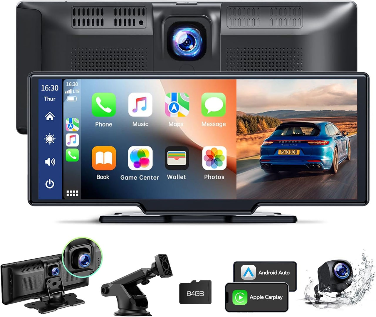Ecran Wireless CarPlay Android Auto 9 inch foto 0