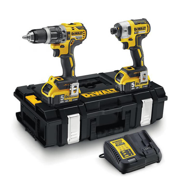 Set Scule Cu Acumulator Dewalt Dck266P2 (Dcd796+Dcf887) foto 0