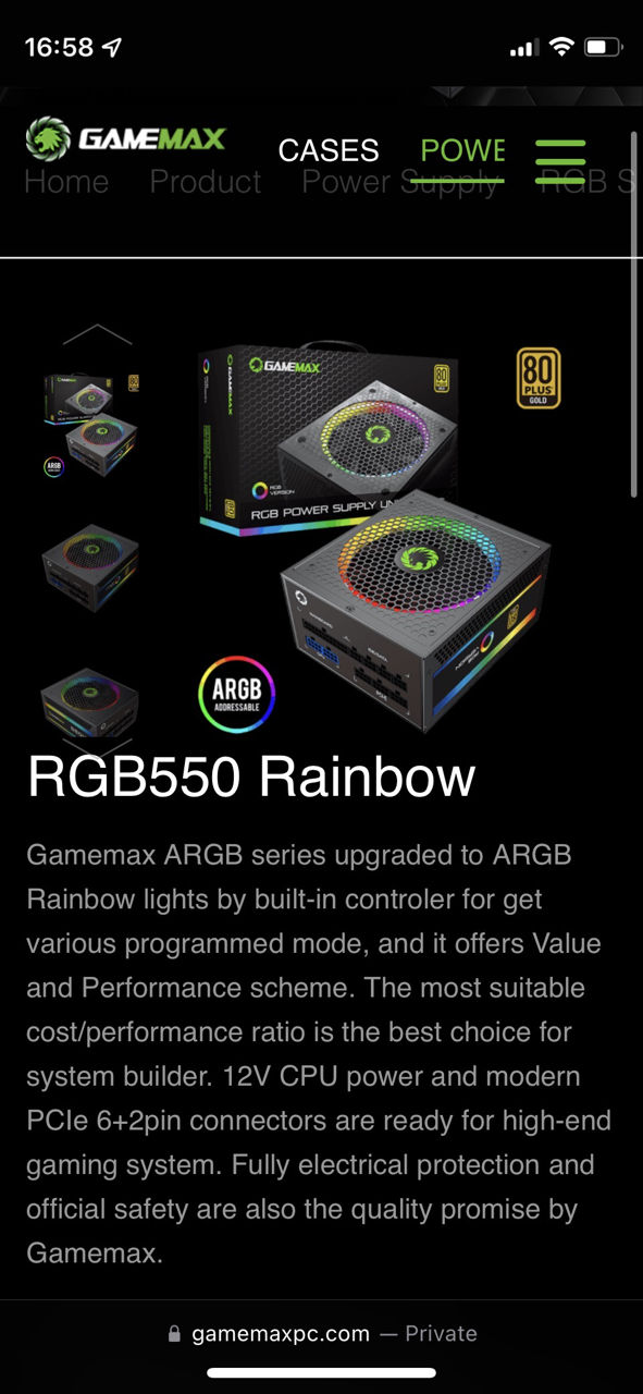 Gamemax RGB-550