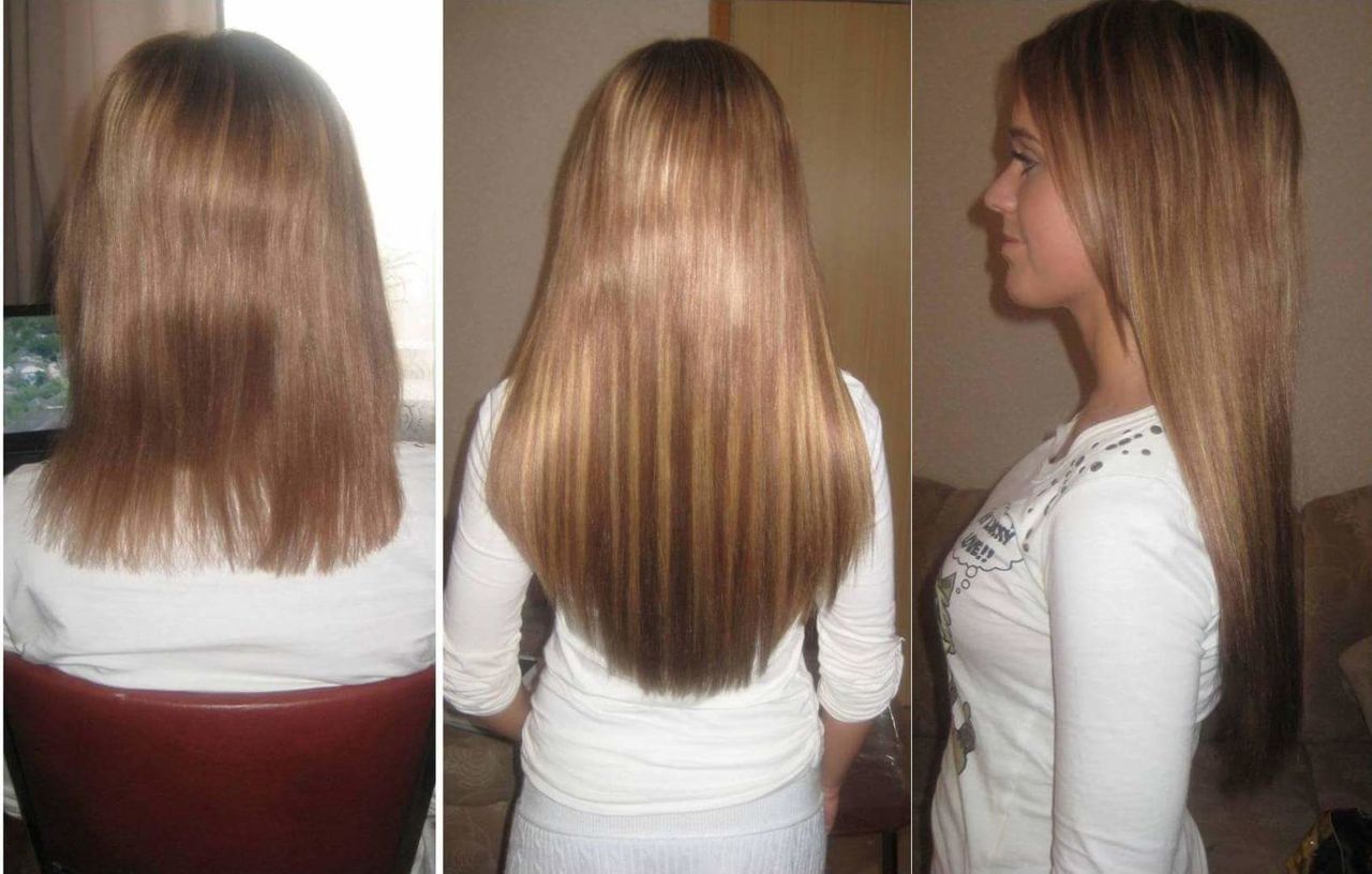 наращивание волос 35 см фото