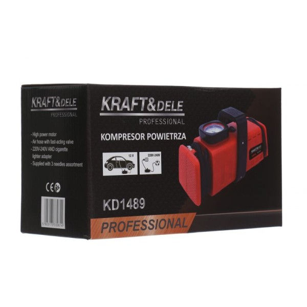 Компрессор автомобильный Kraft&Dele KD1489 гибридный 12v/230w foto 4