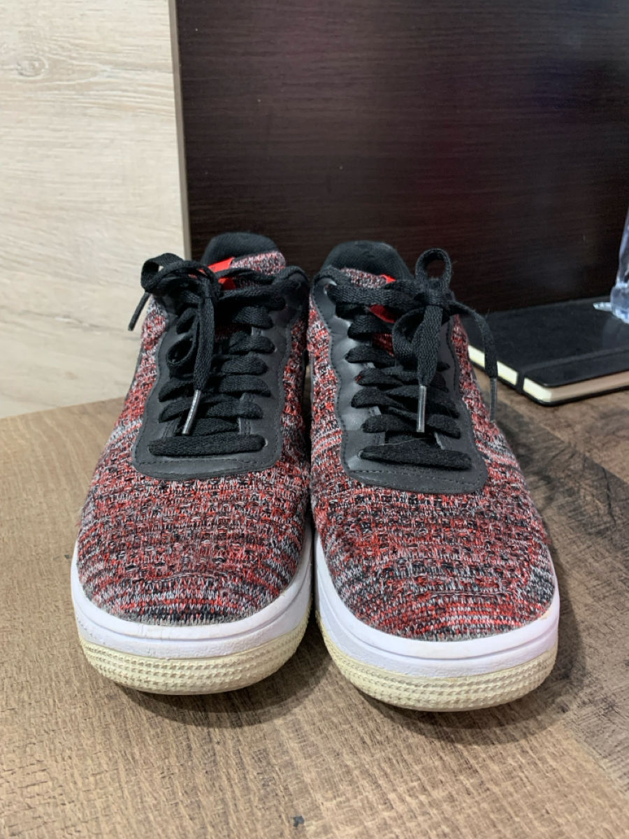 Nike Air Force 1 Flyknit 2.0 University Red Black foto 1