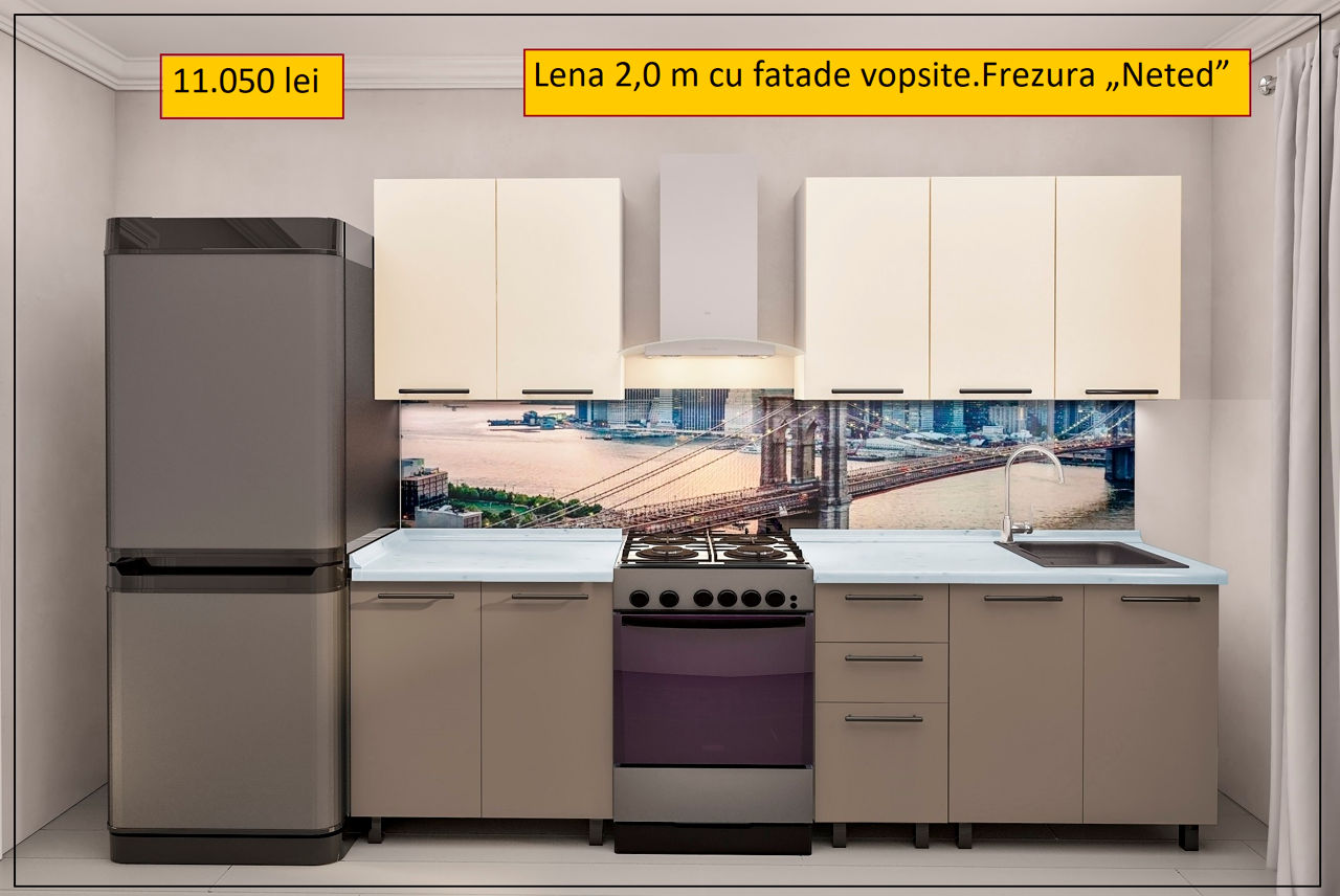 Credit ! Nou.Bucătării cu fațade vopsit(mat).Orice dimensiuni.Kухни с крашеными фасадами.Все размеры foto 7