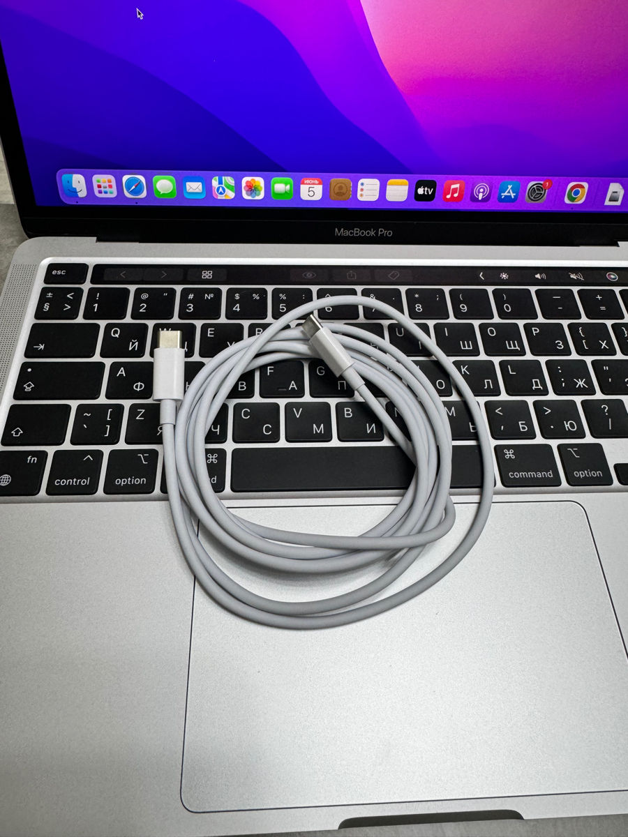 Cablu USB-C 60W 2 metri lungimea de la MacBook Air M1 foto 6