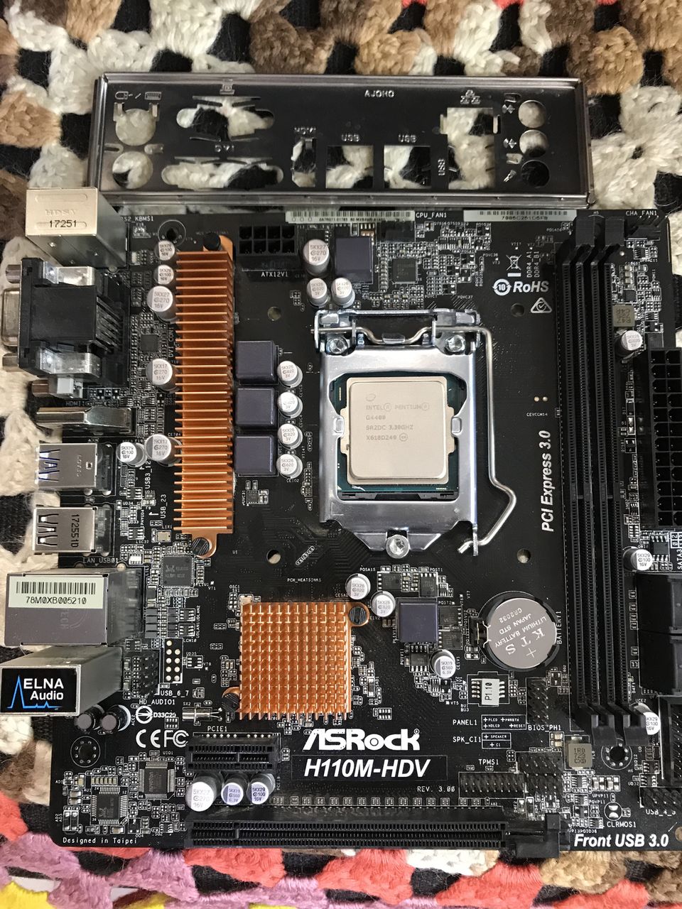 Asrock h110m hdv подключение