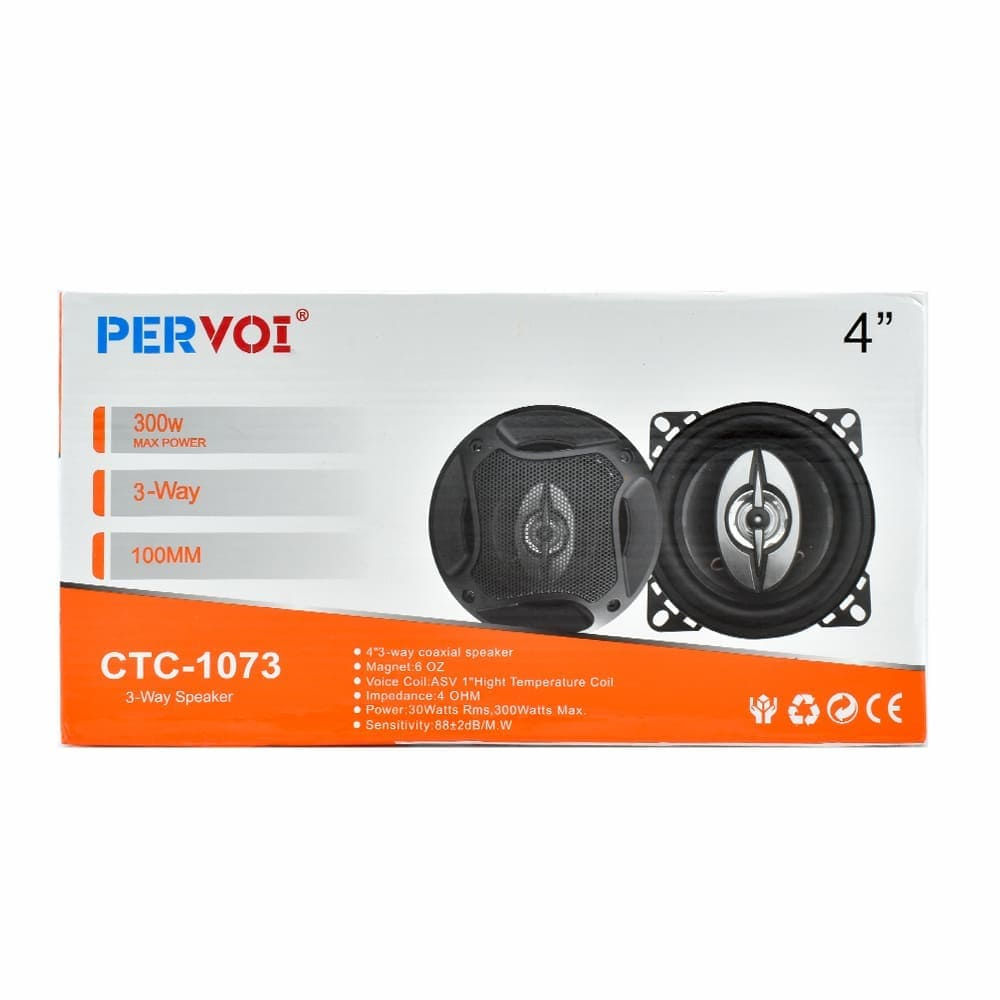 Boxe Auto Ctc-1073 Pervoi 4" 30w-300w Rms foto 3