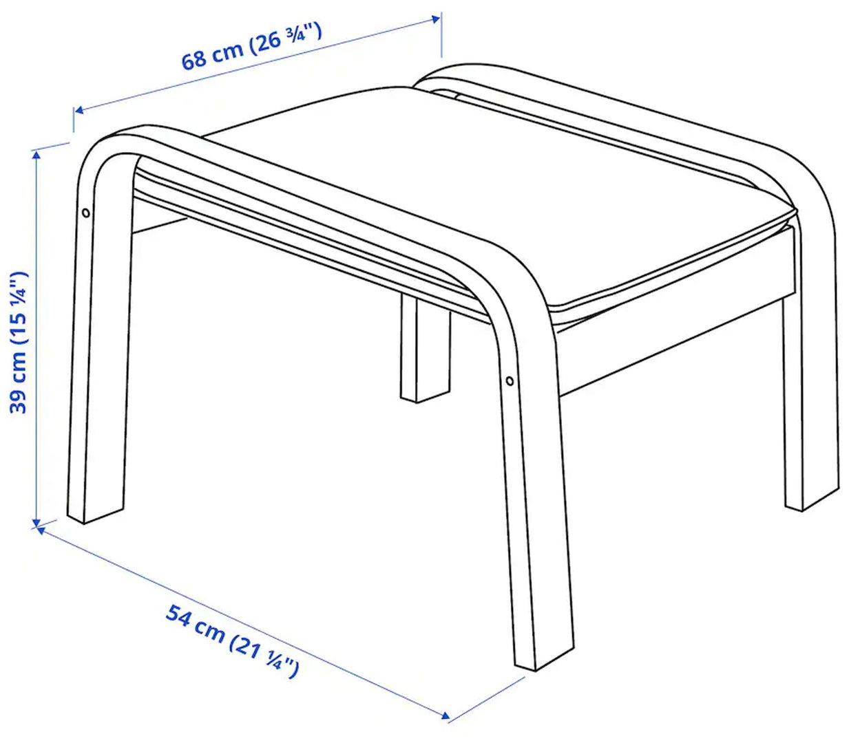Fotoliu cu taburet Ikea Poang/Hillared foto 7