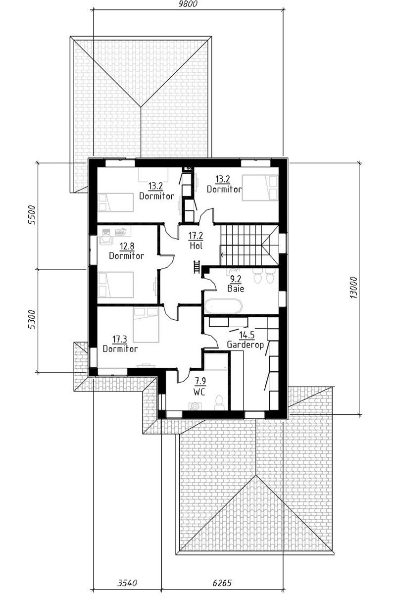 Casă de locuit individuală cu 2 niveluri S+P+E / stil neoclasic / 196,8 m2 / construcții / renovare foto 3