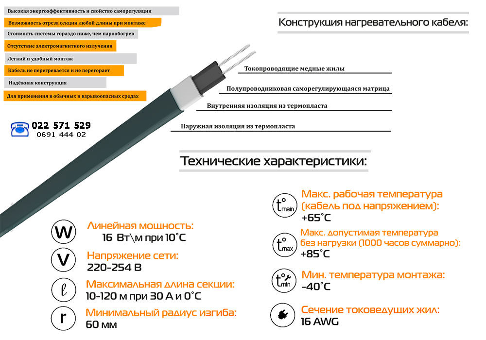 Система cнеготаяния + защита от льда - крыши и водосточных труб. саморегулирующийся кабель + Скидки! foto 8