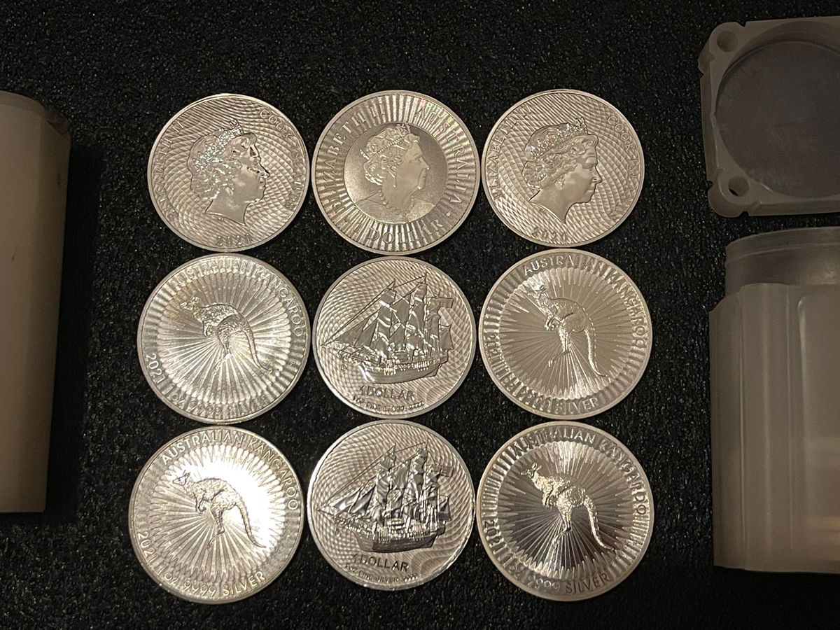 40 Х 1 Dollar 1 Oz Silver Серебрянные Монеты 1 Унция Австралия foto 3