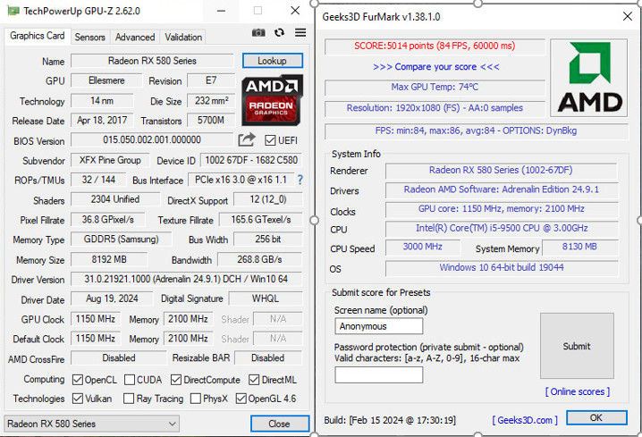 GTX1070 TI 8GB, RX580 8GB, RX480 4-8GB, GTX1060 6GB foto 3