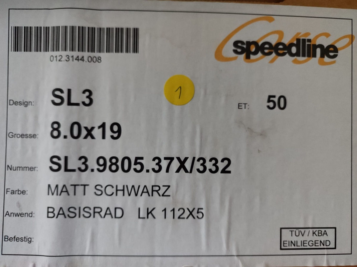 Jante Orig SpeedLine R19 Audi VW Skoda фото 6