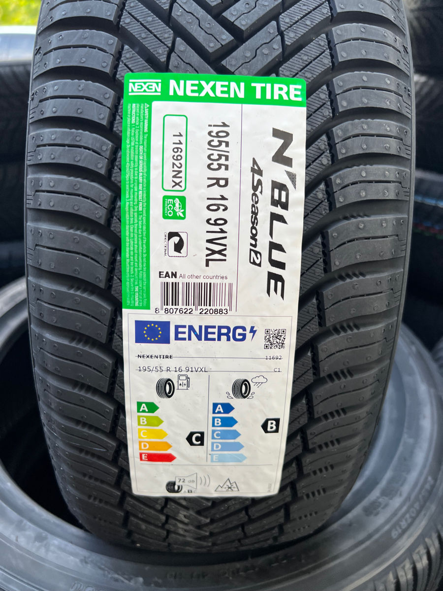 195/55 R16 Nexen N`Blue 4season/ Доставка, livrare toata Moldova 2024 foto 1